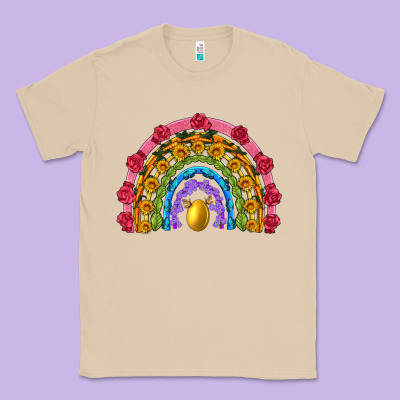 Easter And Spring With Flowers Carrots Butterfly And Sunflower Rainbow Classic Tee Designed By Artiststas