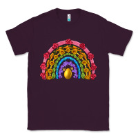 Plum easter and spring with flowers carrots butterfly and sunflower rainbow Classic Tee - Artiststas