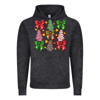 Vintage Black Christmas Cake Bow Vintage Hoodie - CowhideDigitalArt