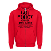 Red got polio me neither thanks science Zipper Hoodie - artisFamous