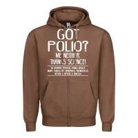 Chestnut got polio me neither thanks science Zipper Hoodie - artisFamous