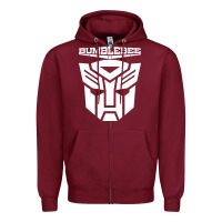Burgundy bumblebee strong Zipper Hoodie - artisFamous