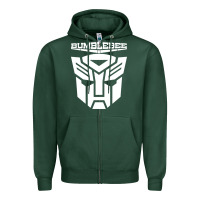 Sports Green bumblebee strong Zipper Hoodie - artisFamous
