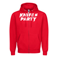 Red knife party Zipper Hoodie - artisFamous