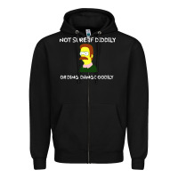 Black ned flanders Zipper Hoodie - artisFamous