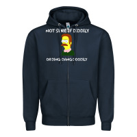 Navy ned flanders Zipper Hoodie - artisFamous