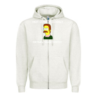Oatmeal Heather ned flanders Zipper Hoodie - artisFamous