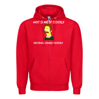 Red ned flanders Zipper Hoodie - artisFamous