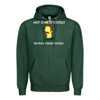 Sports Green ned flanders Zipper Hoodie - artisFamous