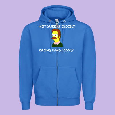 Ned Flanders Zipper Hoodie Designed By Artisfamous