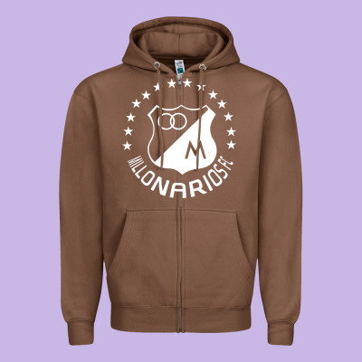 Millonarios Futbol Zipper Hoodie Designed By Artisfamous