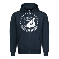 Navy millonarios futbol Zipper Hoodie - artisFamous