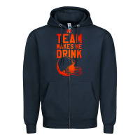 Navy my team makes me drink Zipper Hoodie - artisFamous