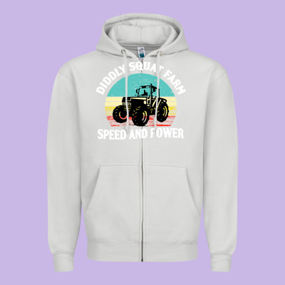 Diddly Squat Farm Speed And Power Zipper Hoodie Designed By Artisfamous