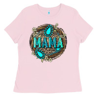 Bubblegum Pink Mama with gemstone leopard Mother's Day Ladies Tee - FaDigitalArtStudio