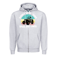 Heather Grey diddly squat farm speed and power Zipper Hoodie - artisFamous