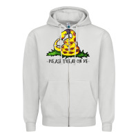 Dove Grey please tread on me Zipper Hoodie - artisFamous