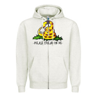 Oatmeal Heather please tread on me Zipper Hoodie - artisFamous