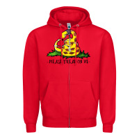 Red please tread on me Zipper Hoodie - artisFamous