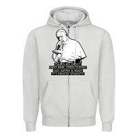 Dove Grey pope mc Zipper Hoodie - artisFamous