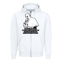 White pope mc Zipper Hoodie - artisFamous
