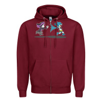 Burgundy ozzy loves bats Zipper Hoodie - artisFamous