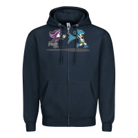 Navy ozzy loves bats Zipper Hoodie - artisFamous