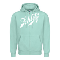 Seafoam schlitz Zipper Hoodie - artisFamous