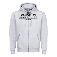 Heather Grey vandelay industries Zipper Hoodie - artisFamous