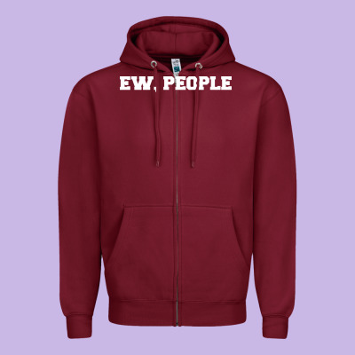 Ew People Zipper Hoodie Designed By Artisfamous