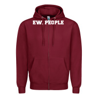 Burgundy Ew people Zipper Hoodie - artisFamous