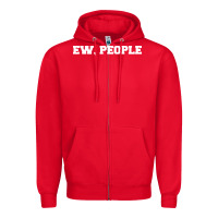 Red Ew people Zipper Hoodie - artisFamous
