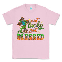Bubblegum Pink Not lucky just Blessed with Cross St. Patricks day Classic Tee - HowdyJamesFarm