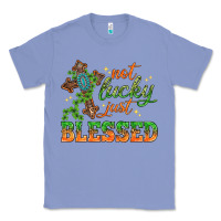 Colony Blue Not lucky just Blessed with Cross St. Patricks day Classic Tee - HowdyJamesFarm