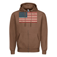 Chestnut american flag Zipper Hoodie - artisFamous