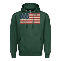 Sports Green american flag Zipper Hoodie - artisFamous