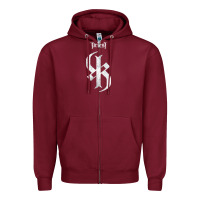 Burgundy popart kk downing kk priest Zipper Hoodie - artisFamous