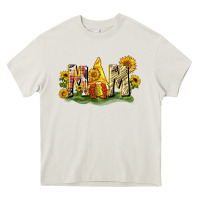 Cream Mom gnome sunflower Heavy Core Tee - CowGirlArtShop
