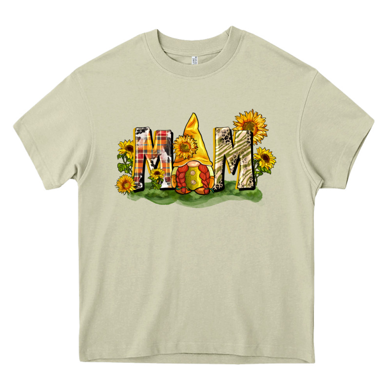 Mom Gnome Sunflower Heavy Core Tee by CowGirlArtShop | Teevron