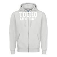 Dove Grey touro medicine Zipper Hoodie - artisFamous