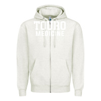 Oatmeal Heather touro medicine Zipper Hoodie - artisFamous