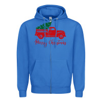 True Royal vintage red truck with christmas Zipper Hoodie - artisFamous