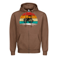 Chestnut vintage tractor Zipper Hoodie - artisFamous