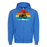 True Royal vintage tractor Zipper Hoodie - artisFamous