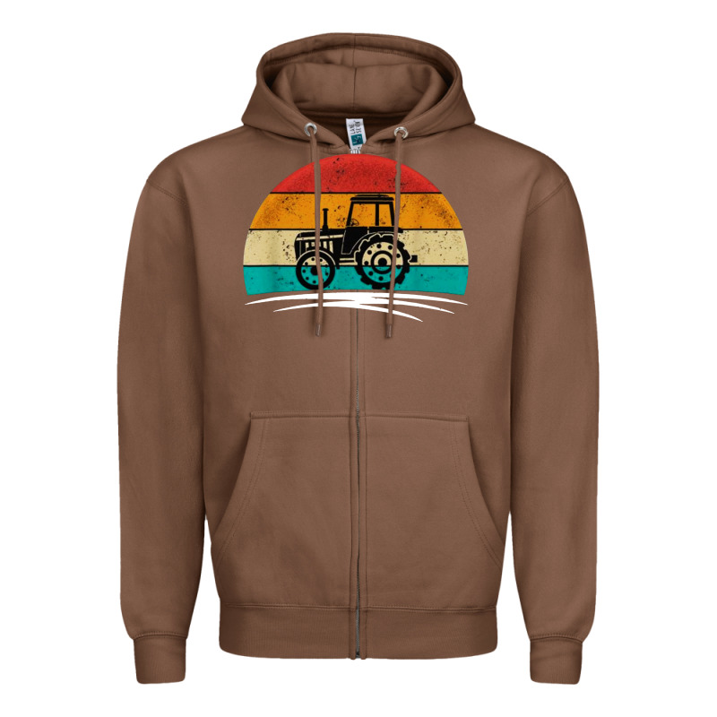Vintage Tractor Zipper Hoodie by artisFamous | Teevron