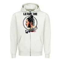 Oatmeal Heather leave me malone merch Zipper Hoodie - artisFamous