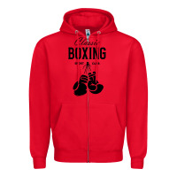 Red boxing gym classic Zipper Hoodie - artisFamous