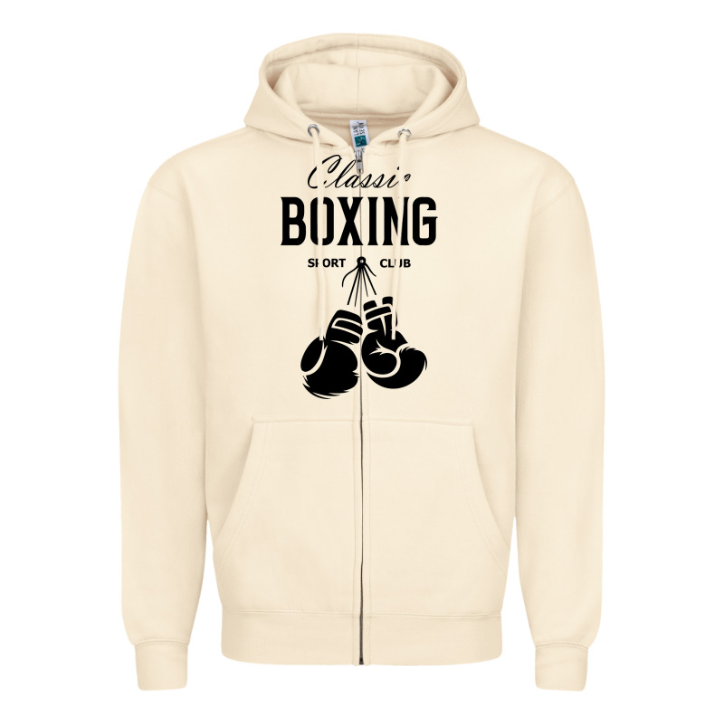 Boxing Gym Classic Zipper Hoodie by artisFamous | Teevron
