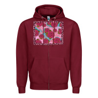 Burgundy pink rose leopard background Zipper Hoodie - JahusDesignShop