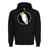 Black calico cat Zipper Hoodie - artisFamous